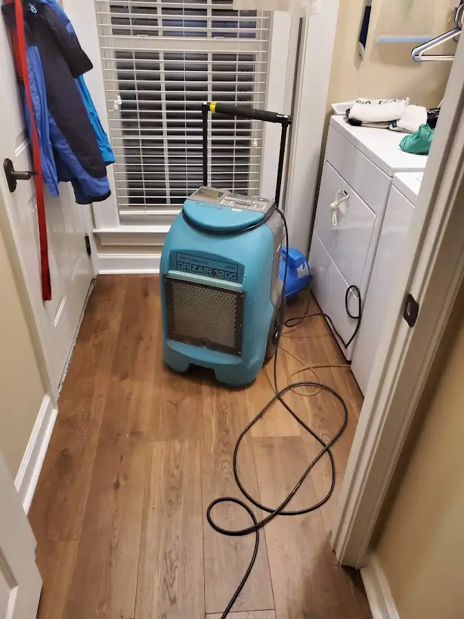 Commercial dehumidifier deployed for Flood Damage Cleanup in North Coventry